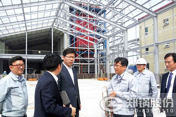 韩国平泽市市长视察尊龙凯时人生就是搏30T生物质锅炉现场